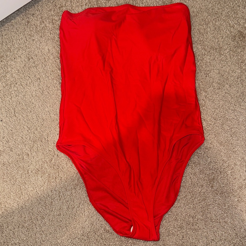 Aerie Bold Red One Piece Swimsuit NWT